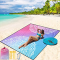 WIWIGO Beach Blanket Waterproof Sandproof Beach Mat 79" X 83"/10'x9'for 2-8 by WIWIGO