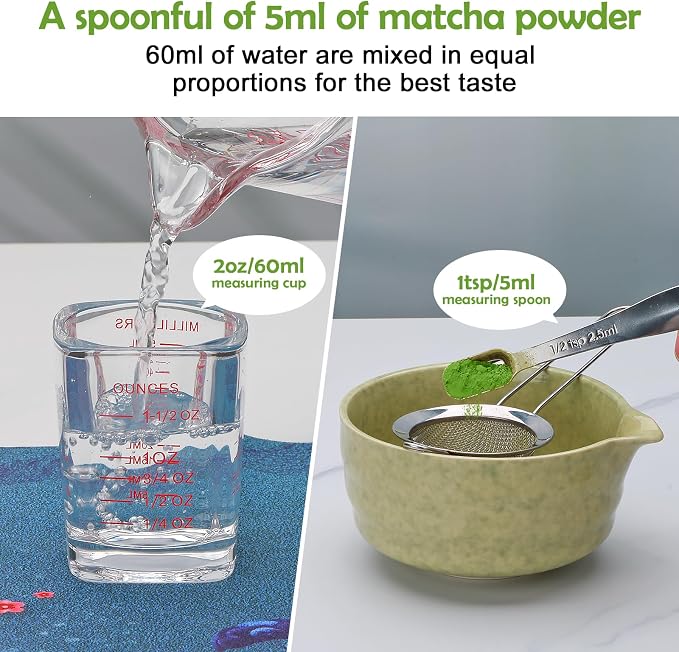 Matcha Whisk Set, Matcha Kit, Whisk Made from 100% Natural Bamboo, 11-component - Image 4
