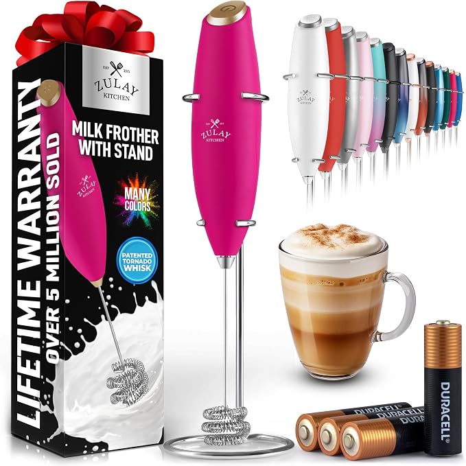 Zulay Kitchen Patented Tornado Triple Whisk Milk Frother by ZulayKitchen
