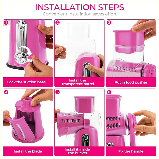SUSTEAS Rotary Cheese Grater - Image 6