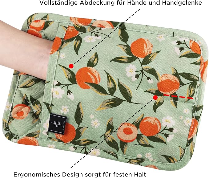 BONTHEE Pot Holders for Kitchen Heat Resistant Hot Pads for Countertops Oven - Image 6