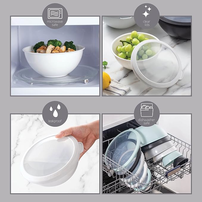 COOK WITH COLOR Mixing Bowls with TPR Lids - Image 5