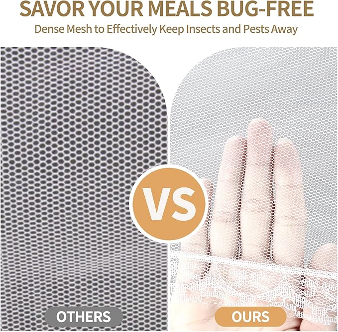 NEPAK 6 Large and Tall Food Covers, Pop-up Mesh Food Covers Nets - Image 2