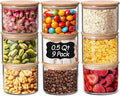 ComSaf 0.5 Qt Glass Food Storage Jars Set of 9, Pantry Organization Jar by ComSaf
