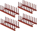 HBlife 4pcs Rosewood Wooden Dish Drying Rack by HBlife