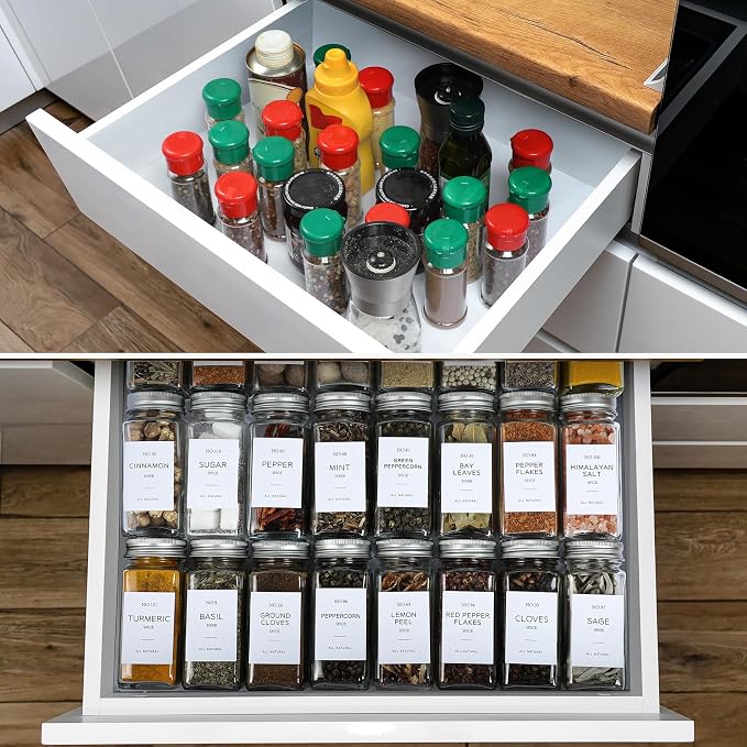 NETANY 24 Pcs Glass Spice Jars - Image 7