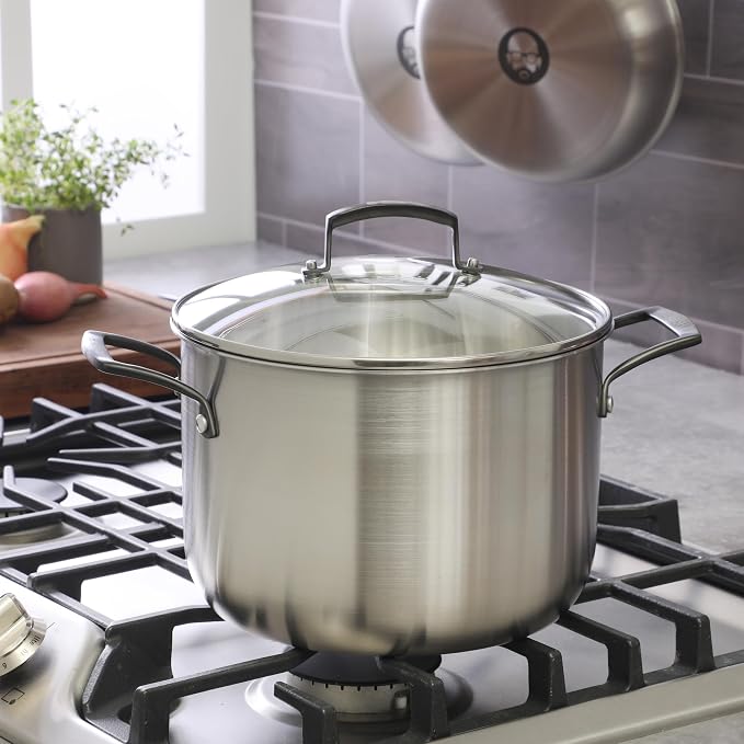 Babish 8 Quart Tri-Ply Stainless Steel Stock Pot - Image 2