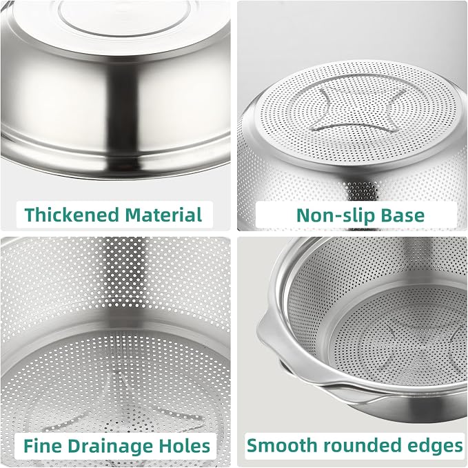 Colander for Kitchen Microporous, 5QT Strainer - Image 5
