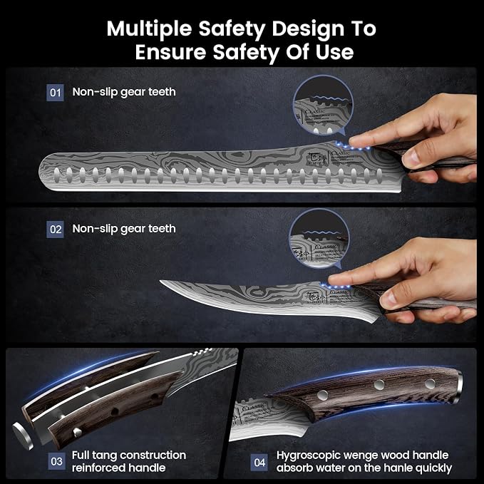 SYOKAMI Brisket Slicing Knife Set, Carving and Boning Knife - Image 5