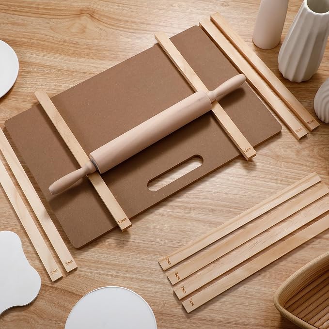 Newtay 12 Pcs Pottery Tools Include 1 Wood Rolling Pin Sculpting Polymer Clay - Image 3
