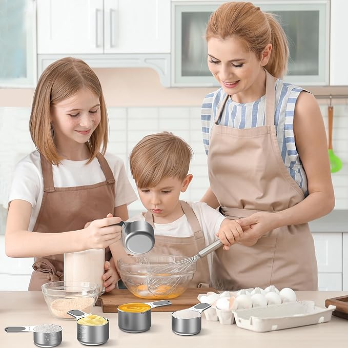 Stianless Steel Magnetic Measuring Cups, Kitchen Aid Cups Measuring set - Image 7