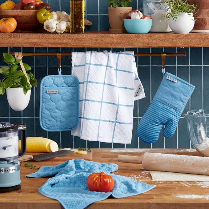 KitchenAid Quilted Cotton Terry Cloth Oven Mitt, Pot Holder, Kitchen Towel - Image 2