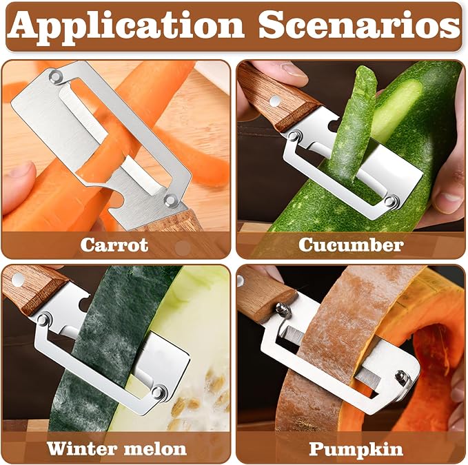 2 Pcs Multifunctional Vegetable Peeler, Stainless Steel Blade Peeler - Image 7
