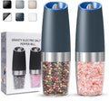 UNNEES Gravity Electric Salt and Pepper Grinder set of 2, Automatic Salt And by UNNEES