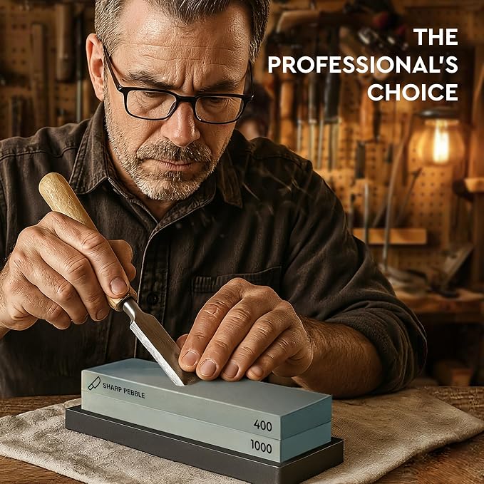 Sharp Pebble Premium Whetstone Knife Sharpening Stone 2 Side Grit 400/1000 - Image 8