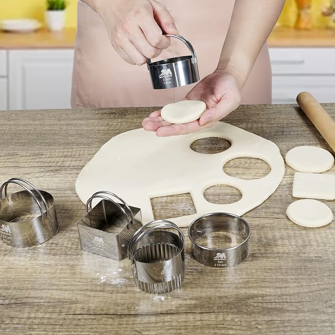 Biscuit Cutter Set for baking 2inch 2.5inch 3inch 3.5inch 4inch 5inch large - Image 5
