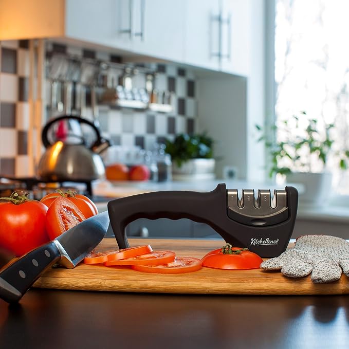 4-in-1 Kitchen Knife Accessories: 3-Stage Knife Sharpener Helps Repair - Image 2