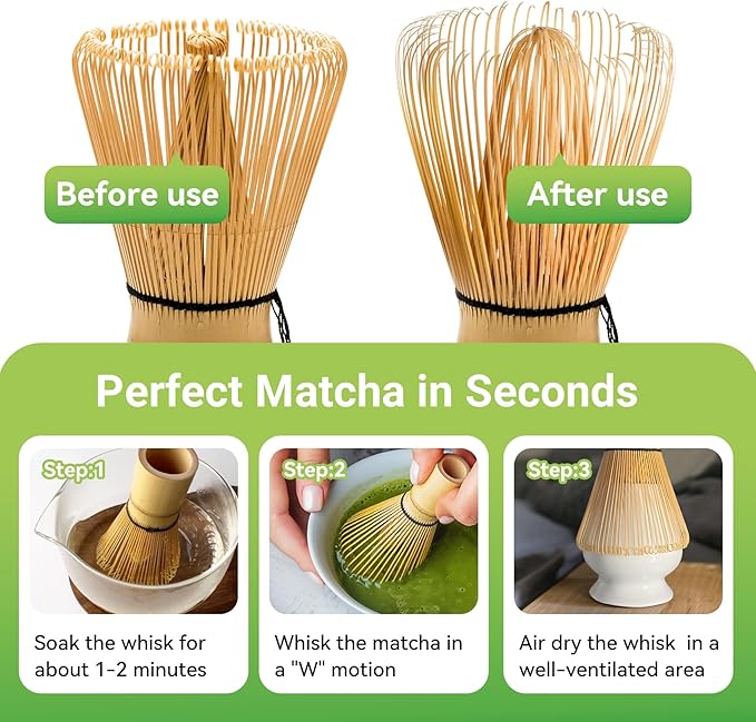 Bamboo Matcha Whisk 80/100/120 Prong, Traditional Japanese Chasen Matcha - Image 5
