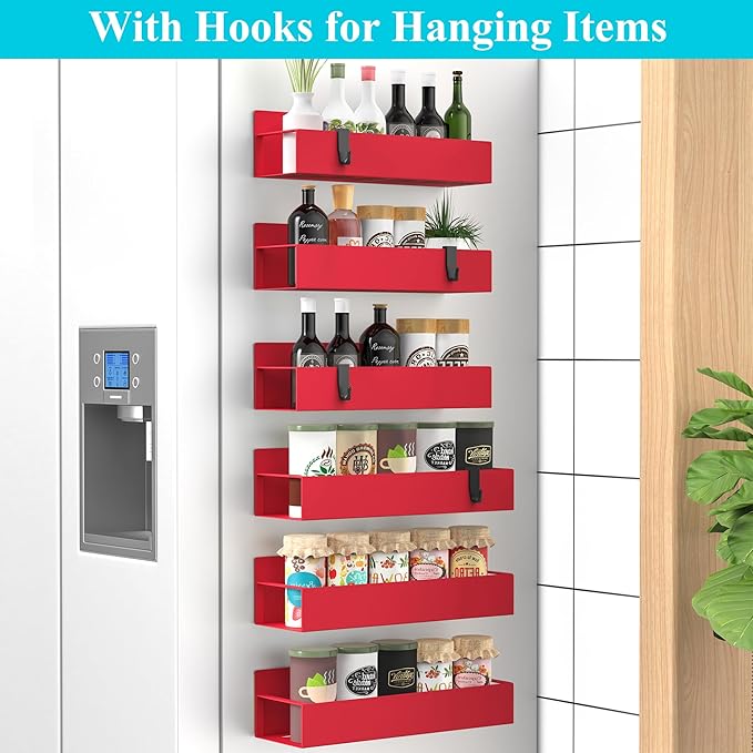 HuggieGems 6 Pack Magnetic Spice Storage Rack Organizer - Image 2