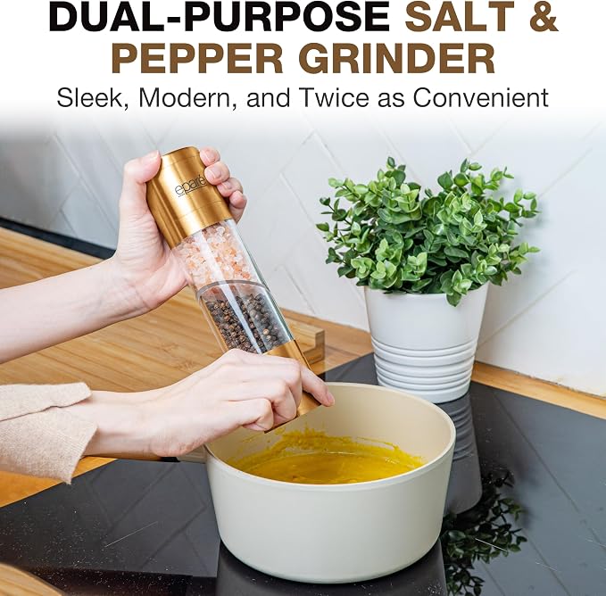 Eparé 2 in 1 Gold Salt and Pepper Grinder Combo - Image 2
