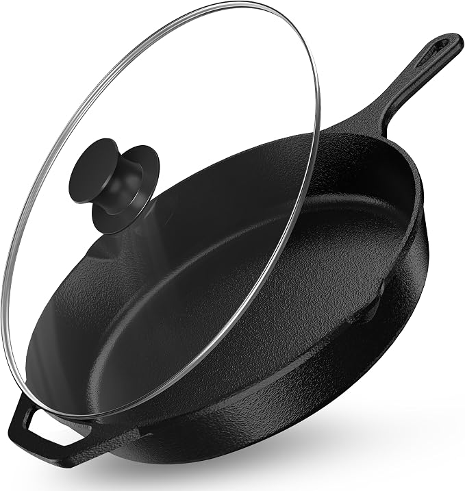 Utopia Kitchen Premium Saute Frying Pan 12 Inch, Cast Iron Chefs Pan, Pre by UTOPIAKITCHEN