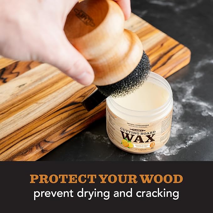 CLARK’S Cutting Board Oil and Wax Kit – Includes Food Grade Mineral Oil - Image 5