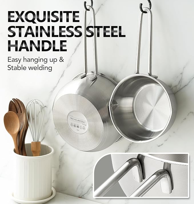 MICHELANGELO Stainless Steel Saucepan - Image 6