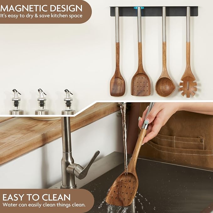 Edergoo 4 PCS Acacia Wood Cooking Utensils Set - Image 5