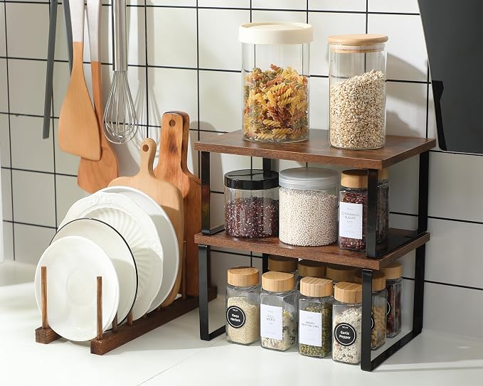 Marsui 4 Pcs Kitchen Organizer Accessories Set Cabinet Organizer Shelf and - Image 4