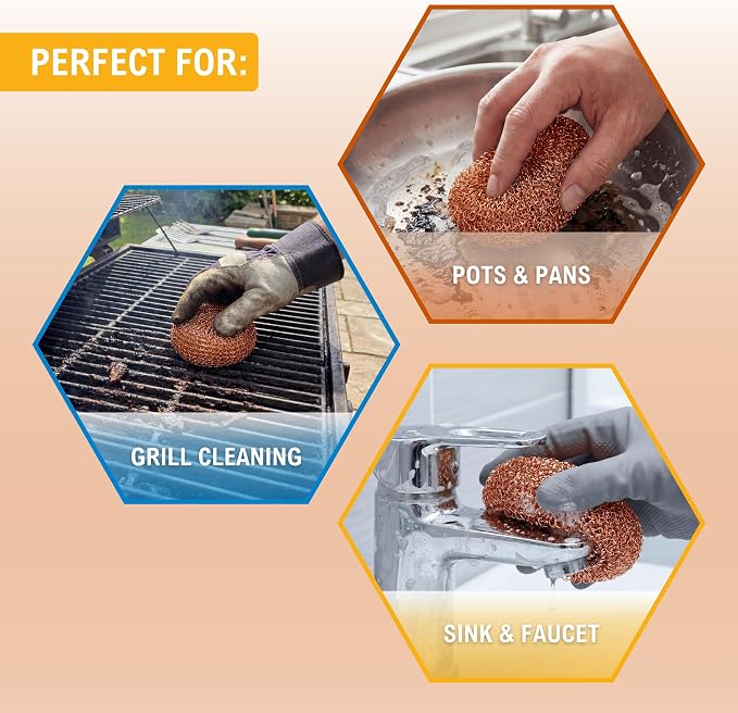 PAMI Heavy Duty Non Scratch Copper Scrubbers - Image 8