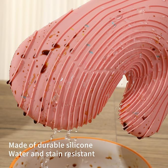 4 Pieces Oven Mitts of Macaron Color Thickened Non-Slip Silicone Kitchen Gloves - Image 5