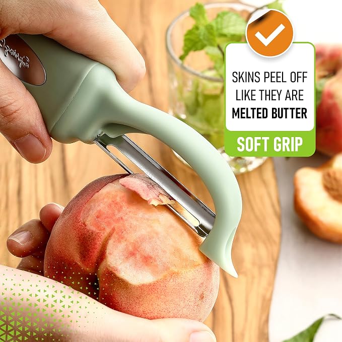 Spring Chef Premium Swivel Vegetable Peeler, Comfortable Handle and Ultra Sharp - Image 4