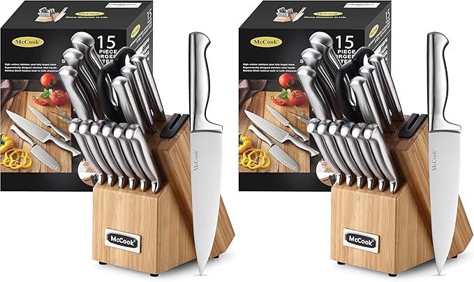 McCook® Knife Sets, German Stainless Steel Knife Block Sets by McCook
