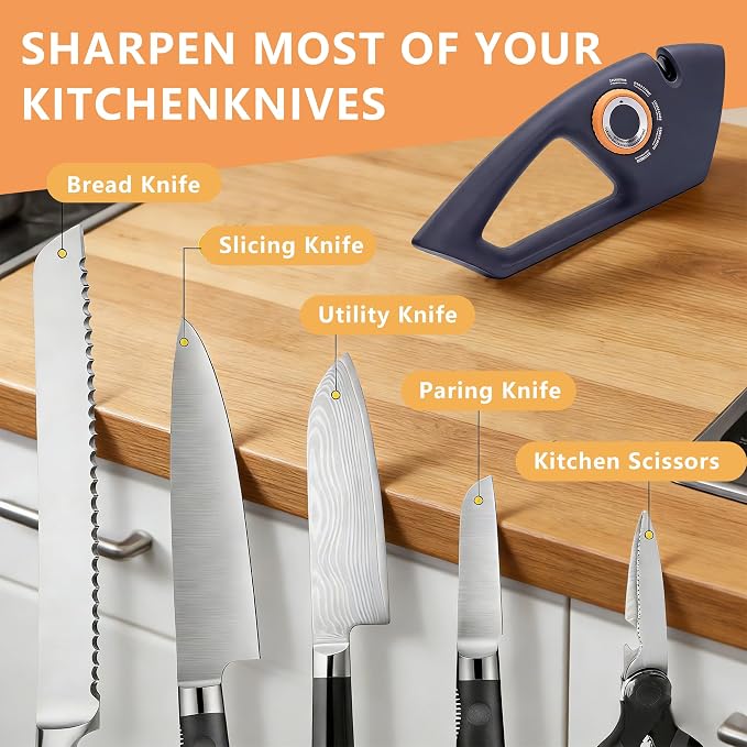 5 in 1 Versatile Manual Knife Sharpener, 5 Stages Knife Sharpeners Professional - Image 5