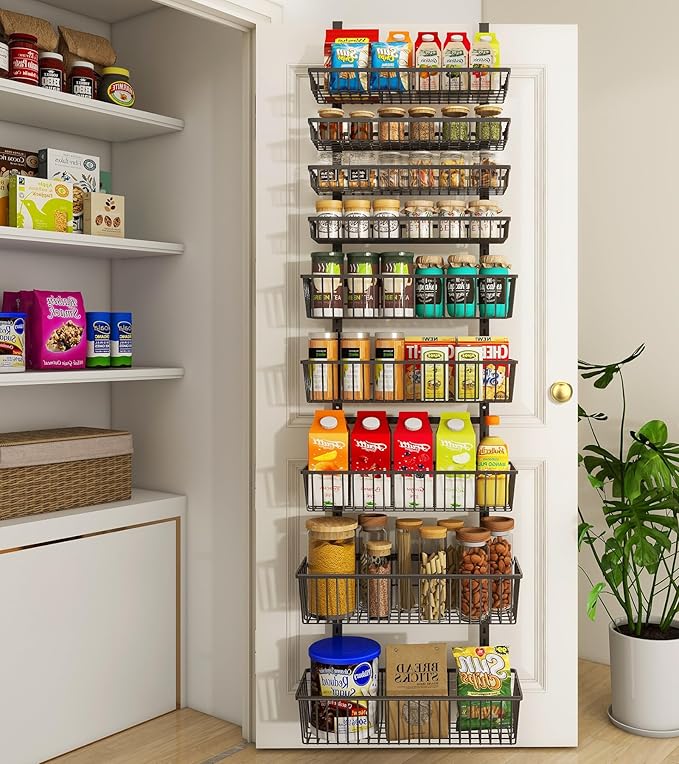 Mefirt 9-Tier Over The Door Pantry Organizer, Pantry Storage and Organization by Mefirt