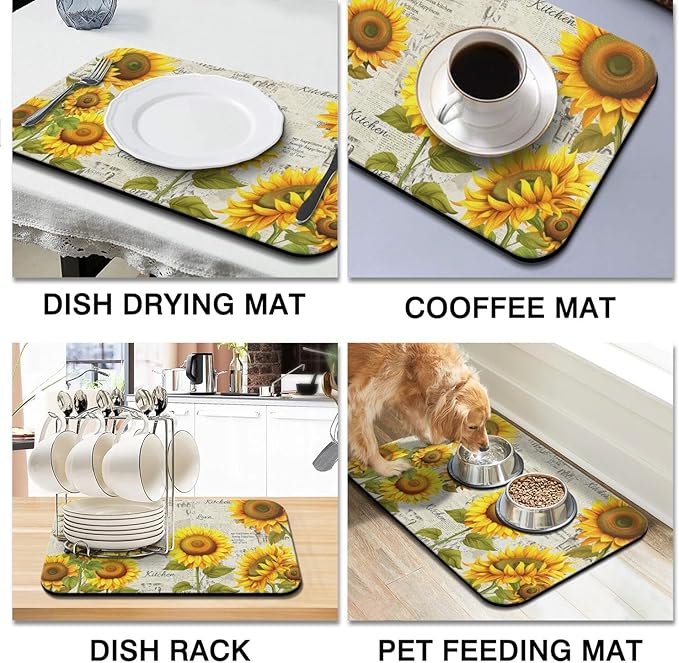 Dish Drying Mat for Kitchen Counter 2 Pack - Image 6