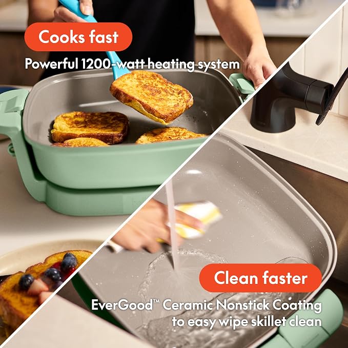 bella Make & Take Electric Skillet, Fits-anywhere™ kitchenware, EverGood™ - Image 4