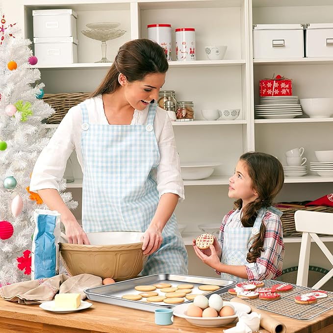 Baking Sheet with Cooling Rack Set, Deedro Stainless Steel Cookie Half Sheets - Image 7