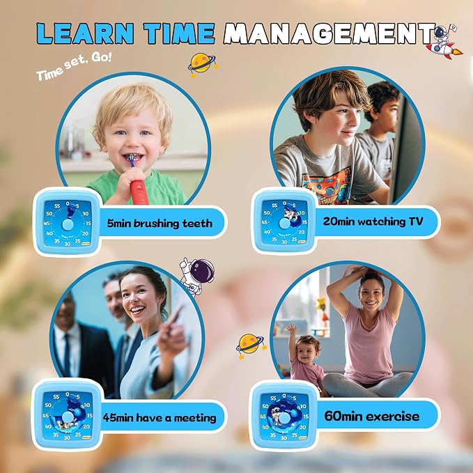 Visual Timer for Kids, 60-Minute Countdown Timer for Classroom Office Kitchen - Image 6