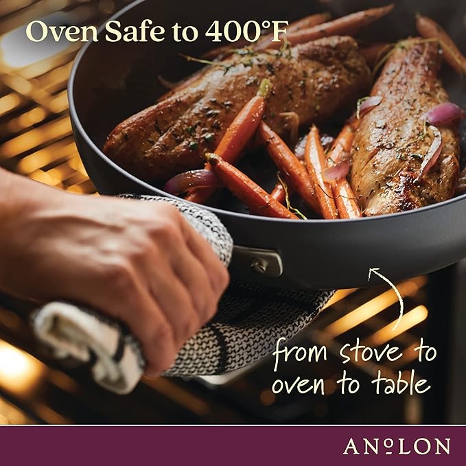 Anolon Advanced Home Hard-Anodized Nonstick Wide Stock Pot/Stockpot - Image 4
