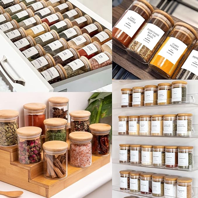 GPOVVIMX 12 Pcs Glass Spice Jars - Image 6