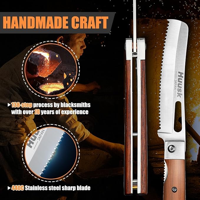 HUUSK Folding Bread Knife for Homemade Bread, Portable Bread Knives - Image 3