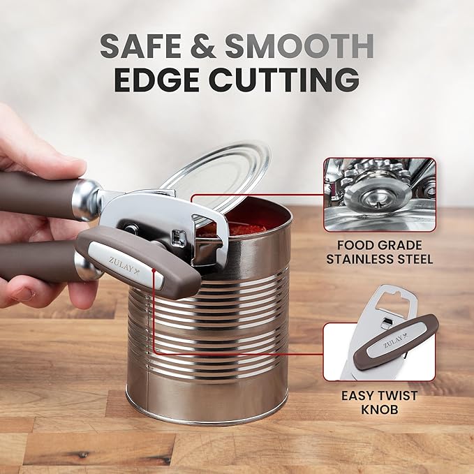 Zulay Kitchen Heavy Duty Stainless Steel Can Opener Manual - Image 4
