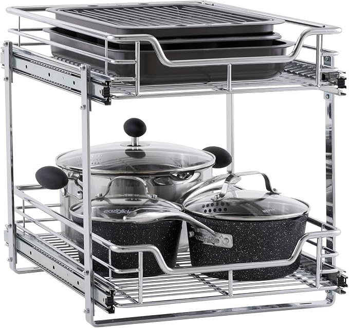 Household Essentials Glidez Multipurpose Chrome-Plated Steel Pull-Out/Slide-Out by HouseholdEssentials