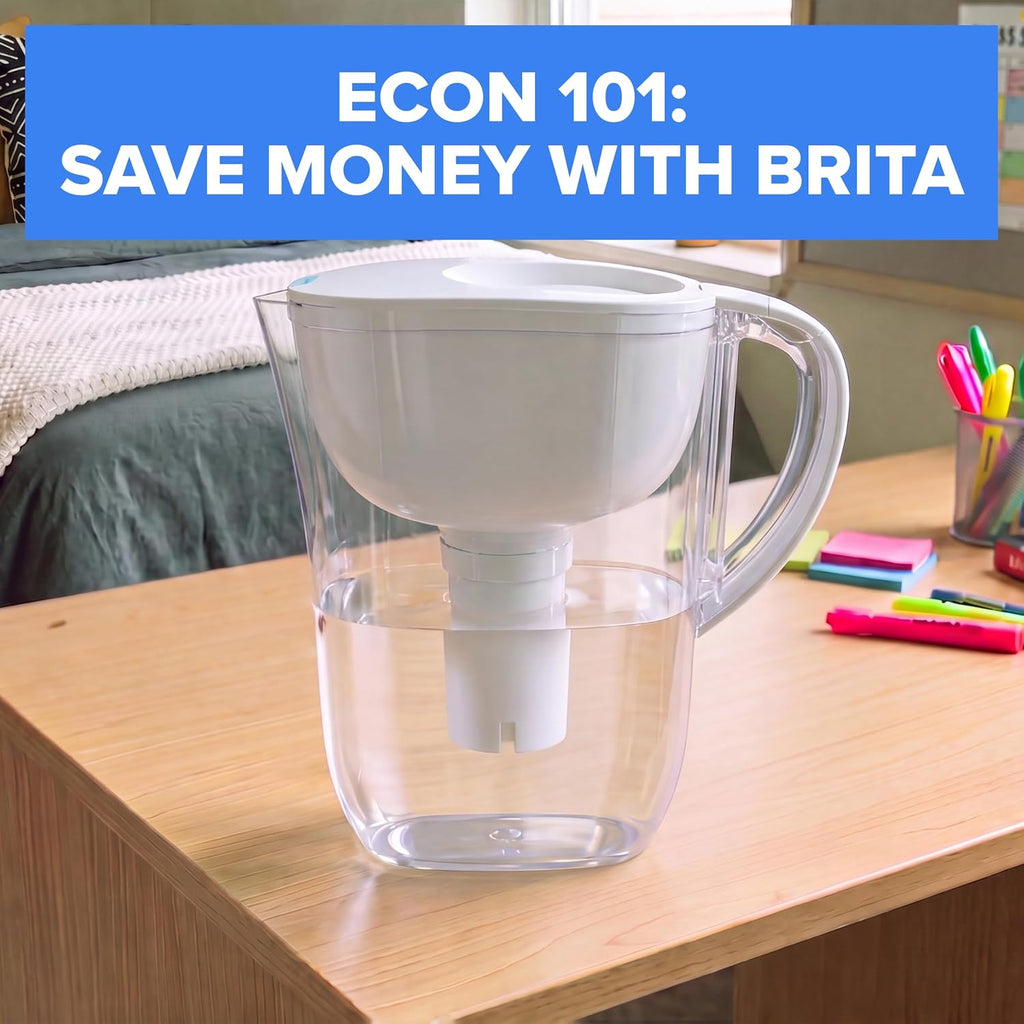 Brita Large 10-Cup Water Filter Pitcher with BritaPlus Filter, WQA
