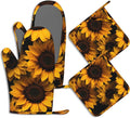 Spring Sunflowers Oven Mitts and Pot Holders Sets of 4 Yellow Flowers Heat by BIGXIUKA