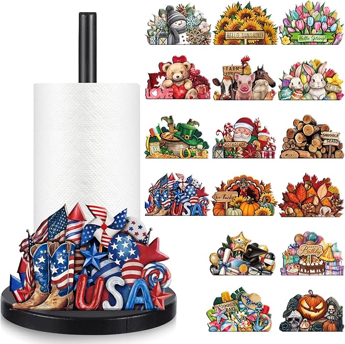 LemonRoad 17 Pcs Memorial Day Holiday Interchangeable Kitchen Paper Towel by Unknown