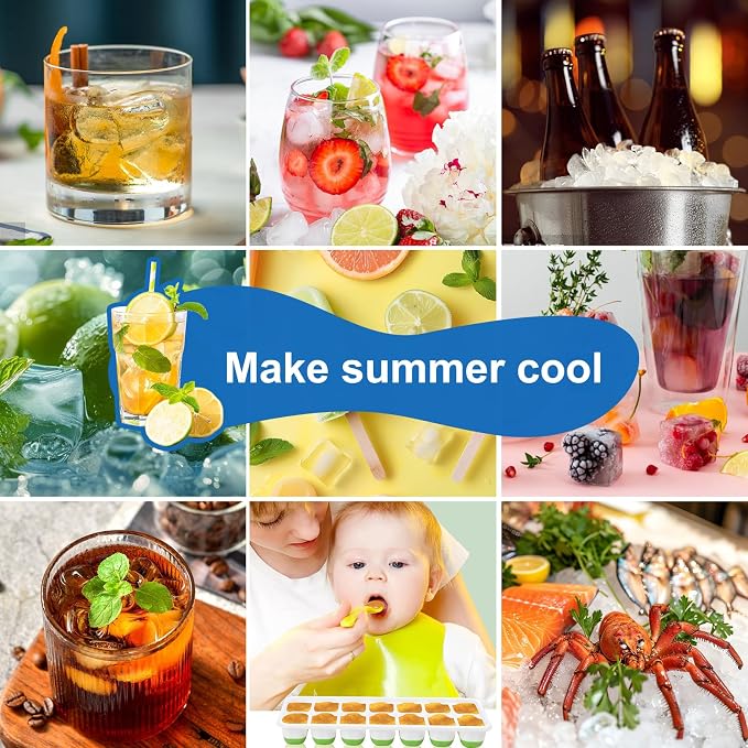 Ice Cube Tray, Ice Cube Trays for Freezer 4 Pack - Image 6