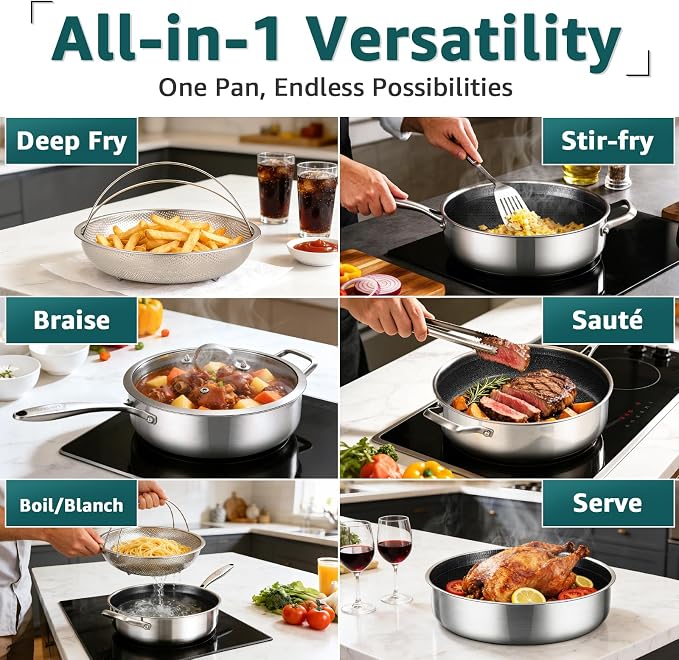 LOLYKITCH 5.5-Quart Hybrid Sauté Pan - Image 4