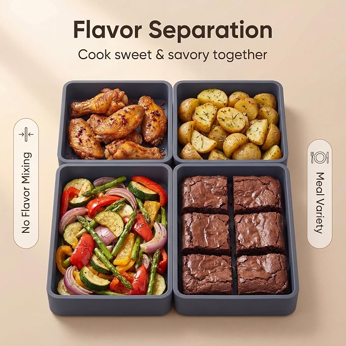 4-Pack Silicone Sheet Pan Dividers Nonstick Heat-Resistant Baking Trays - Image 3